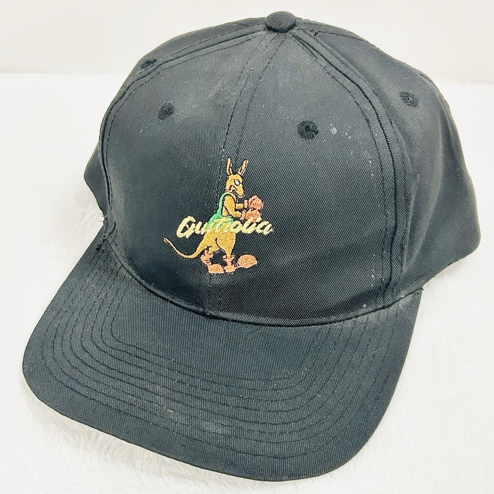 Kangaroo Boxing Mascot Trucker Hat Cap Adjustable Snapback‎ Black Outdoors